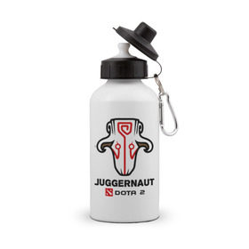 Бутылка спортивная с принтом Juggernaut Dota2 в Курске, металл | емкость — 500 мл, в комплекте две пластиковые крышки и карабин для крепления | dota | juggernaut | джаггернаут | дота