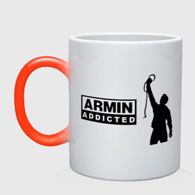 Кружка хамелеон с принтом Armin addicted в Курске, керамика | меняет цвет при нагревании, емкость 330 мл | addicted | buuren | van | аrmin