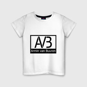 Детская футболка хлопок с принтом Armin van buuren logo в Курске, 100% хлопок | круглый вырез горловины, полуприлегающий силуэт, длина до линии бедер | addicted | buuren | van | аrmin