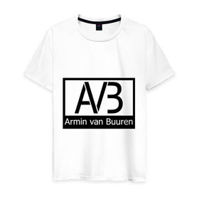 Мужская футболка хлопок с принтом Armin van buuren logo в Курске, 100% хлопок | прямой крой, круглый вырез горловины, длина до линии бедер, слегка спущенное плечо. | Тематика изображения на принте: addicted | buuren | van | аrmin