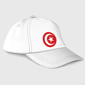 Бейсболка с принтом Тунис в Курске, 100% хлопок | классический козырек, металлическая застежка-регулятор размера | Тематика изображения на принте: звезда | полумесяц | тунис | флаг