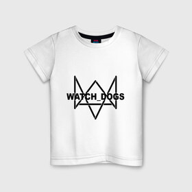 Детская футболка хлопок с принтом Watch_Dogs в Курске, 100% хлопок | круглый вырез горловины, полуприлегающий силуэт, длина до линии бедер | watch dogs