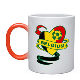 Кружка хамелеон с принтом Сборная Бельгии по Футболу в Курске, керамика | меняет цвет при нагревании, емкость 330 мл | belgium | бельгия | мяч | сборная | флаг бельгии | футбол