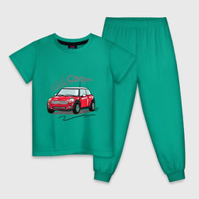 Детская пижама хлопок с принтом Mini Cooper в Курске, 100% хлопок |  брюки и футболка прямого кроя, без карманов, на брюках мягкая резинка на поясе и по низу штанин
 | mini cooper | автомобиль | машина | мини купер | миникупер