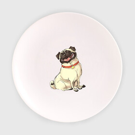 Тарелка с принтом Радостный мопс в Курске, фарфор | диаметр - 210 мм
диаметр для нанесения принта - 120 мм | Тематика изображения на принте: милый | мопс | пес | радостная | собака