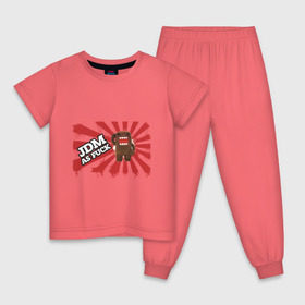 Детская пижама хлопок с принтом DOMO-JDM в Курске, 100% хлопок |  брюки и футболка прямого кроя, без карманов, на брюках мягкая резинка на поясе и по низу штанин
 | domo kun | jdm | street racing | style | автотюнинг | домо кун | домокун | японские авто