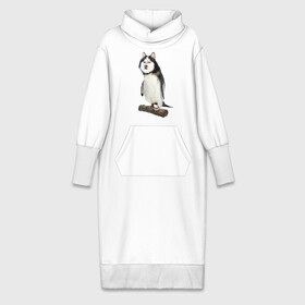 Платье удлиненное хлопок с принтом Хаскогвин в Курске,  |  | пингвин