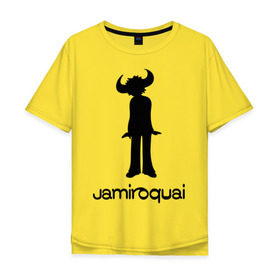 Мужская футболка хлопок Oversize с принтом Jamiroquai в Курске, 100% хлопок | свободный крой, круглый ворот, “спинка” длиннее передней части | funk | jamiroquai | jazz | джаз | джамирокуай | фанк