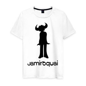Мужская футболка хлопок с принтом Jamiroquai в Курске, 100% хлопок | прямой крой, круглый вырез горловины, длина до линии бедер, слегка спущенное плечо. | Тематика изображения на принте: funk | jamiroquai | jazz | джаз | джамирокуай | фанк