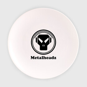 Тарелка с принтом Metalheadz в Курске, фарфор | диаметр - 210 мм
диаметр для нанесения принта - 120 мм | metalheadz | music | лого | металл | металхэдз | музыка