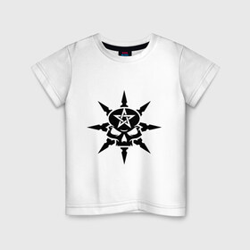 Детская футболка хлопок с принтом Звезда смерти в Курске, 100% хлопок | круглый вырез горловины, полуприлегающий силуэт, длина до линии бедер | Тематика изображения на принте: скелет