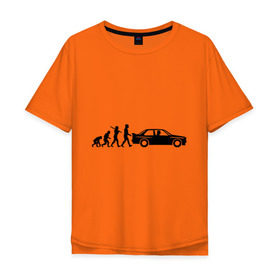 Мужская футболка хлопок Oversize с принтом Бмв эволюция в Курске, 100% хлопок | свободный крой, круглый ворот, “спинка” длиннее передней части | bmw | evolution | автомобиль | бмв | развитие | эволюция