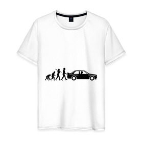 Мужская футболка хлопок с принтом Бмв эволюция в Курске, 100% хлопок | прямой крой, круглый вырез горловины, длина до линии бедер, слегка спущенное плечо. | bmw | evolution | автомобиль | бмв | развитие | эволюция
