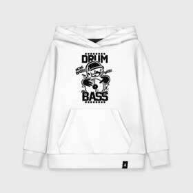 Детская толстовка хлопок с принтом DRUM N BASS пластинка в Курске, 100% хлопок | Круглый горловой вырез, эластичные манжеты, пояс, капюшен | club | disc | drum | dubstep | music | phones | vinil | басс | бейс | винил | дабстеп | драм | клуб | музыка | наушник | пластинка