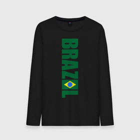 Мужской лонгслив хлопок с принтом Футбол Бразилия в Курске, 100% хлопок |  | бразилия