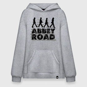 Худи SuperOversize хлопок с принтом Abbey Road в Курске, 70% хлопок, 30% полиэстер, мягкий начес внутри | карман-кенгуру, эластичная резинка на манжетах и по нижней кромке, двухслойный капюшон
 | 