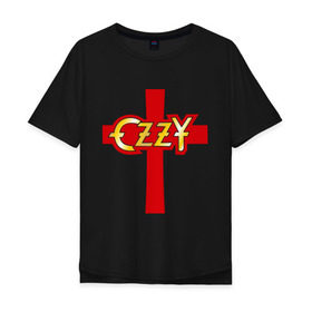 Мужская футболка хлопок Oversize с принтом Ozzy Osbourne (Оззи Осборн) в Курске, 100% хлопок | свободный крой, круглый ворот, “спинка” длиннее передней части | 