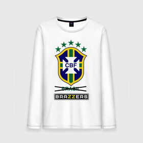 Мужской лонгслив хлопок с принтом Сборная Бразилии по футболу в Курске, 100% хлопок |  | brazzers | бразилия