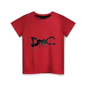 Детская футболка хлопок с принтом Эмблема Devil May Cry в Курске, 100% хлопок | круглый вырез горловины, полуприлегающий силуэт, длина до линии бедер | dmc | данте