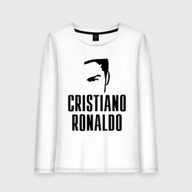 Женский лонгслив хлопок с принтом Cristiano Ronaldo 7 в Курске, 100% хлопок |  | cristiano ronaldo | мяч | спорт | футбол