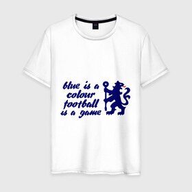 Мужская футболка хлопок с принтом Chelsea (Челси) в Курске, 100% хлопок | прямой крой, круглый вырез горловины, длина до линии бедер, слегка спущенное плечо. | 
