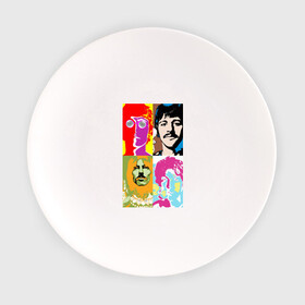 Тарелка с принтом The Beatles в Курске, фарфор | диаметр - 210 мм
диаметр для нанесения принта - 120 мм | 
