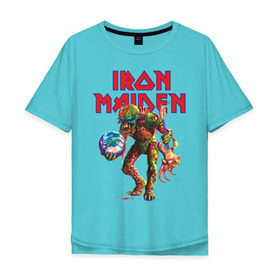 Мужская футболка хлопок Oversize с принтом Iron Maiden в Курске, 100% хлопок | свободный крой, круглый ворот, “спинка” длиннее передней части | iron maiden