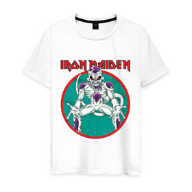 Мужская футболка хлопок с принтом Iron Maiden в Курске, 100% хлопок | прямой крой, круглый вырез горловины, длина до линии бедер, слегка спущенное плечо. | Тематика изображения на принте: iron maiden