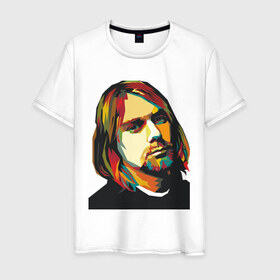 Мужская футболка хлопок с принтом Nirvana в Курске, 100% хлопок | прямой крой, круглый вырез горловины, длина до линии бедер, слегка спущенное плечо. | cobain | kurt | nirvana | кобейн | курт | нирвана