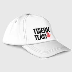 Бейсболка с принтом Twerk team в Курске, 100% хлопок | классический козырек, металлическая застежка-регулятор размера | Тематика изображения на принте: 