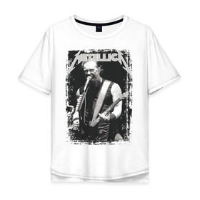 Мужская футболка хлопок Oversize с принтом Metallica в Курске, 100% хлопок | свободный крой, круглый ворот, “спинка” длиннее передней части | metallica | металлика