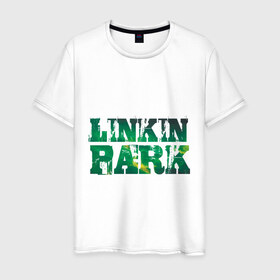Мужская футболка хлопок с принтом Linkin Park в Курске, 100% хлопок | прямой крой, круглый вырез горловины, длина до линии бедер, слегка спущенное плечо. | 