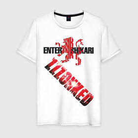 Мужская футболка хлопок с принтом Enter Shikari в Курске, 100% хлопок | прямой крой, круглый вырез горловины, длина до линии бедер, слегка спущенное плечо. | enter | shikari | zonked | zzzonked