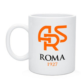 Кружка с принтом FC Roma Sign в Курске, керамика | объем — 330 мл, диаметр — 80 мм. Принт наносится на бока кружки, можно сделать два разных изображения | 1927 | ars | club | fc | football | roma | клуб | рим | фк | футбол