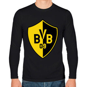 Мужской лонгслив хлопок с принтом FC Borussia Dortmund Shield в Курске, 100% хлопок |  | borussia | dortmund | fc | football | shield | клуб | фк | футбол