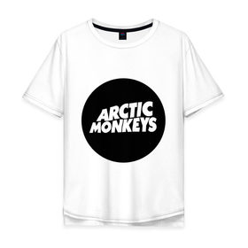 Мужская футболка хлопок Oversize с принтом Arctic Monkeys Round в Курске, 100% хлопок | свободный крой, круглый ворот, “спинка” длиннее передней части | arctic | monkeys | round | круг