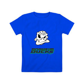 Детская футболка хлопок с принтом HC Anaheim Ducks Art в Курске, 100% хлопок | круглый вырез горловины, полуприлегающий силуэт, длина до линии бедер | anaheim | club | ducks | hockey | клуб | хоккей