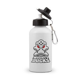 Бутылка спортивная с принтом HC Anaheim Ducks в Курске, металл | емкость — 500 мл, в комплекте две пластиковые крышки и карабин для крепления | anaheim | club | ducks | hockey | клуб | хоккей