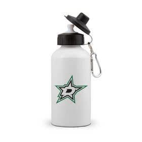 Бутылка спортивная с принтом HC Dallas Stars в Курске, металл | емкость — 500 мл, в комплекте две пластиковые крышки и карабин для крепления | club | dallas | hockey | stars | клуб | хоккей
