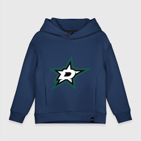 Детское худи Oversize хлопок с принтом HC Dallas Stars в Курске, френч-терри — 70% хлопок, 30% полиэстер. Мягкий теплый начес внутри —100% хлопок | боковые карманы, эластичные манжеты и нижняя кромка, капюшон на магнитной кнопке | club | dallas | hockey | stars | клуб | хоккей