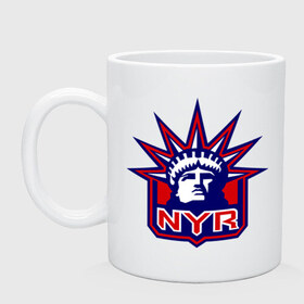 Кружка с принтом HC New York Rangers Emblem в Курске, керамика | объем — 330 мл, диаметр — 80 мм. Принт наносится на бока кружки, можно сделать два разных изображения | club | hockey | new | nyr | rangers | york | клуб | хоккей