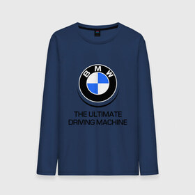 Мужской лонгслив хлопок с принтом BMW Driving Machine в Курске, 100% хлопок |  | Тематика изображения на принте: bmw | driving | machine | ultimate
