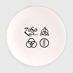 Тарелка 3D с принтом Led Zeppelin simbols в Курске, фарфор | диаметр - 210 мм
диаметр для нанесения принта - 120 мм | Тематика изображения на принте: led zeppelin