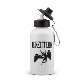 Бутылка спортивная с принтом Led Zeppelin в Курске, металл | емкость — 500 мл, в комплекте две пластиковые крышки и карабин для крепления | Тематика изображения на принте: led zeppelin