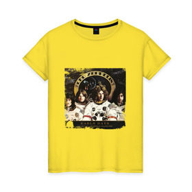 Женская футболка хлопок с принтом Лед Зеппелин в Курске, 100% хлопок | прямой крой, круглый вырез горловины, длина до линии бедер, слегка спущенное плечо | led zeppelin