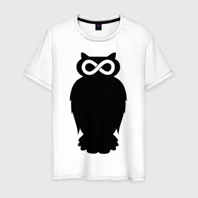 Мужская футболка хлопок с принтом owl в Курске, 100% хлопок | прямой крой, круглый вырез горловины, длина до линии бедер, слегка спущенное плечо. | 