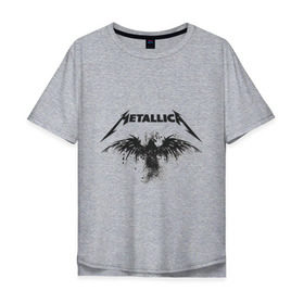 Мужская футболка хлопок Oversize с принтом Metallica в Курске, 100% хлопок | свободный крой, круглый ворот, “спинка” длиннее передней части | metallica | музыка | рок