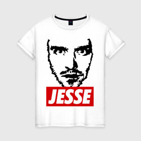 Женская футболка хлопок с принтом Breaking Bad - Jesse Pinkman в Курске, 100% хлопок | прямой крой, круглый вырез горловины, длина до линии бедер, слегка спущенное плечо | breaking bad | jesse pinkman | сериалы