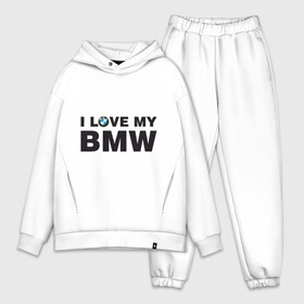 Мужской костюм хлопок OVERSIZE с принтом I love my BMW в Курске,  |  | bmw | love | бмв | люблю