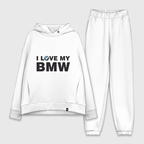Женский костюм хлопок Oversize с принтом I love my BMW в Курске,  |  | bmw | love | бмв | люблю